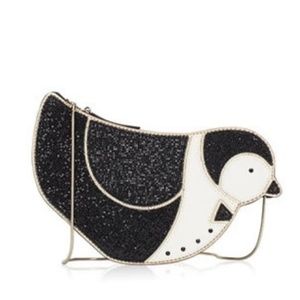 kate spade clifton lane glitter penguin crossbody
